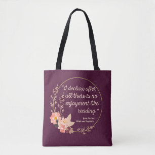 Tote Bag Fierté et préjugé Citation III - Style mignon