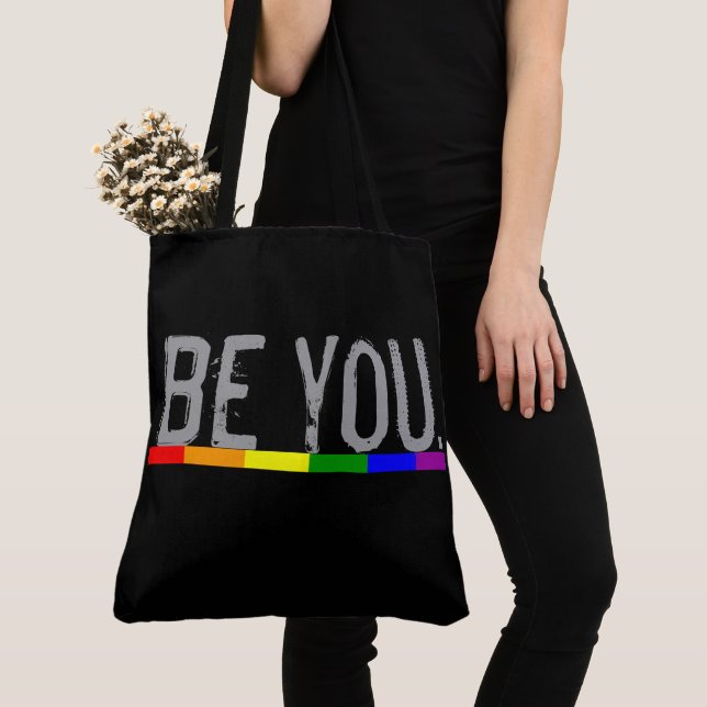 Tote Bag Fierté Gay Fierté Sois toi (De près)