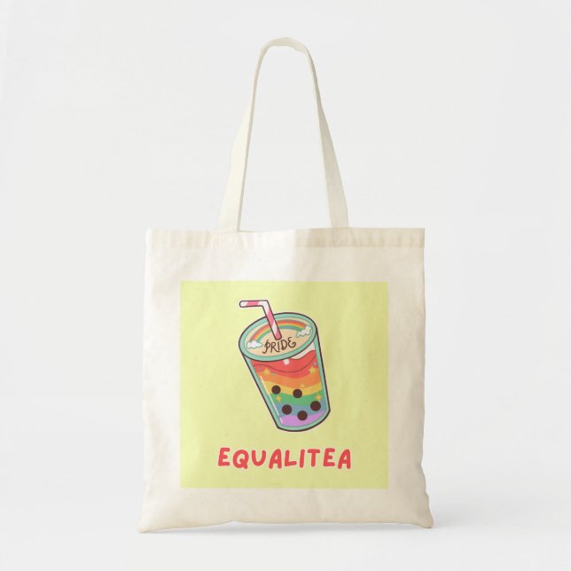 Tote Bag Fierté LGBTQ Mignon Equalitea (Devant)