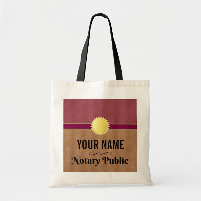 Tote Bag Fierté Publique Notaire Personnalisable avec Votre (Devant)
