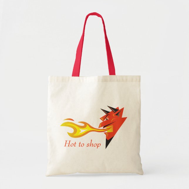Tote Bag Fiery Devil's Head "Hot to shop" (Devant)