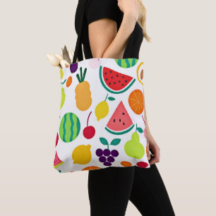 Tote Bag Fiesta de fruits de néon coloré
