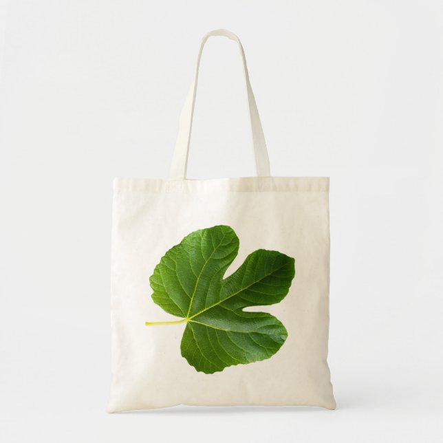 Tote Bag Fig tree Single Green leaf closeup isolated (Devant)
