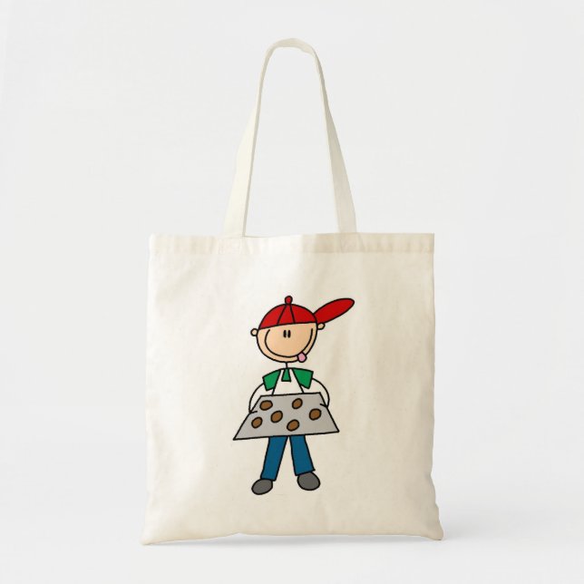 Tote Bag Figure à bâtonnets faisant cuire des biscuits (Devant)