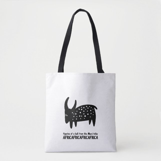 Tote Bag Figure avec l'image d'un taureau de la tribu (Devant)