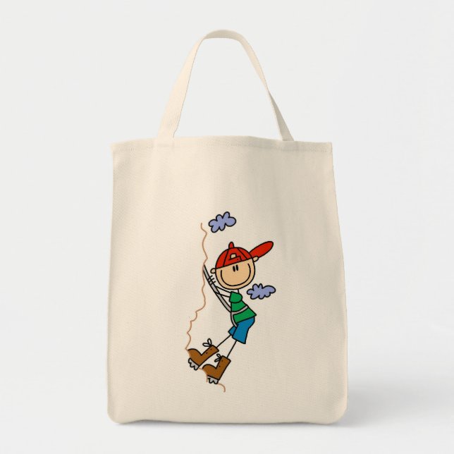 Tote Bag Figure Bâton Escalade Rocheuse (Devant)