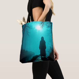Tote Bag Figure de fantôme dans Haunted Woods Design