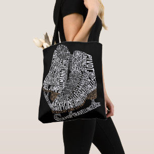 Tote Bag Figure Patinage Mot Art Danse sur glace