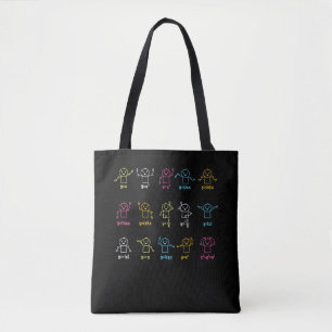 Tote Bag Figures de danse d'algèbre Professeur d'équation m