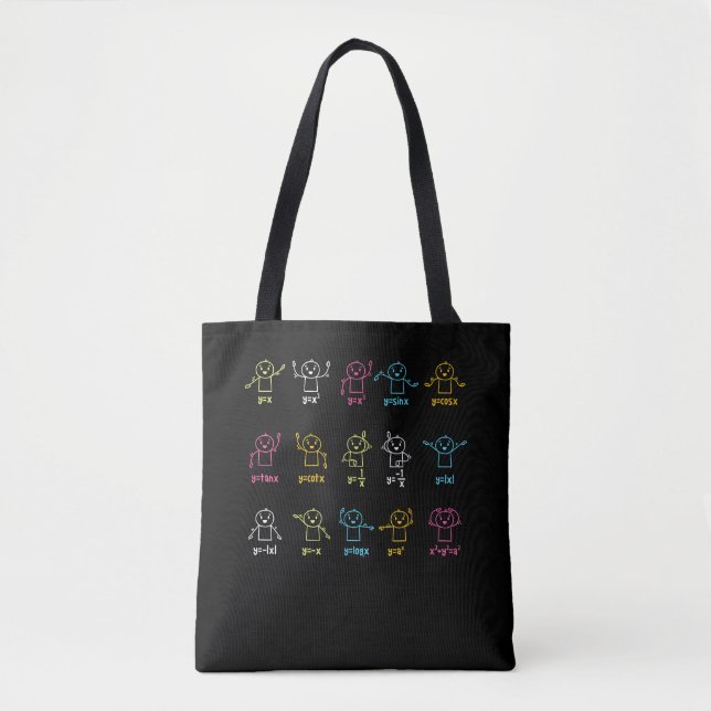 Tote Bag Figures de danse d'algèbre Professeur d'équation m (Devant)