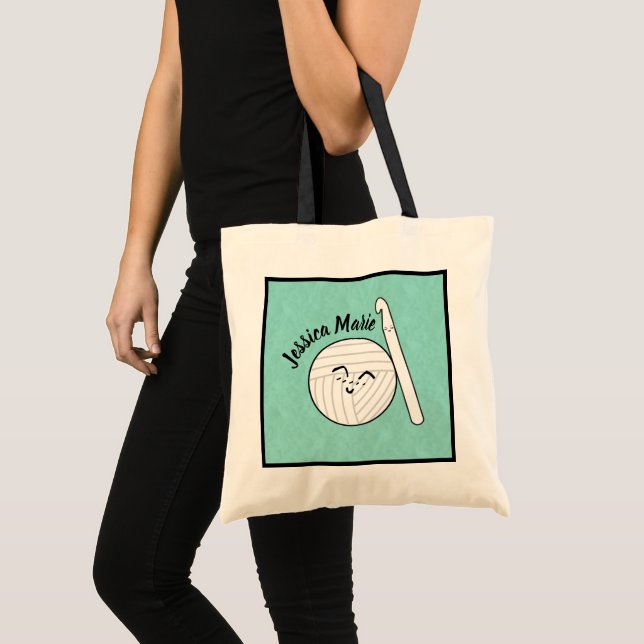 Tote Bag Fil de dessin + Crochet Hook Artisanat (Devant (produit))
