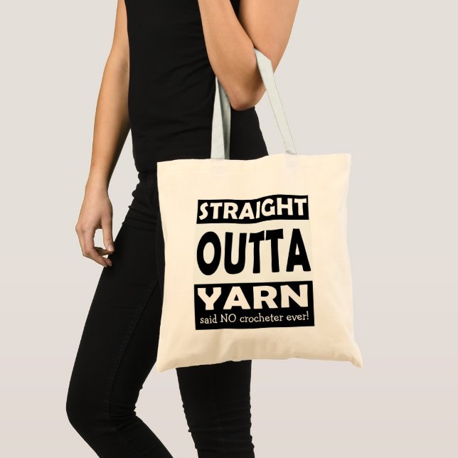 Tote Bag Fil droit d'Outta • Métiers/votre texte (Devant (produit))