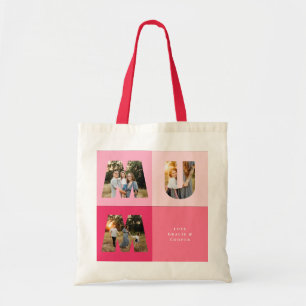 Tote Bag Fille 3 photo moderne fille rose mère jour