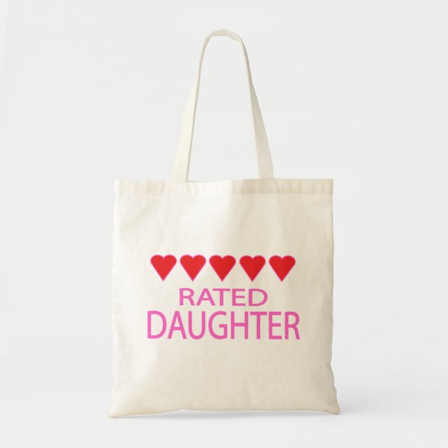 Tote Bag Fille à cinq coeurs (Devant)