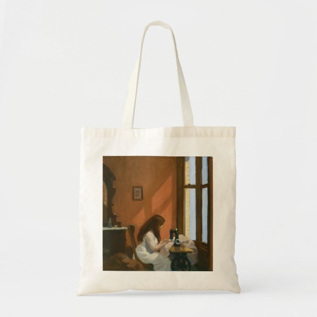 Tote Bag Fille à une machine à coudre (par Edward Hopper) (Devant)