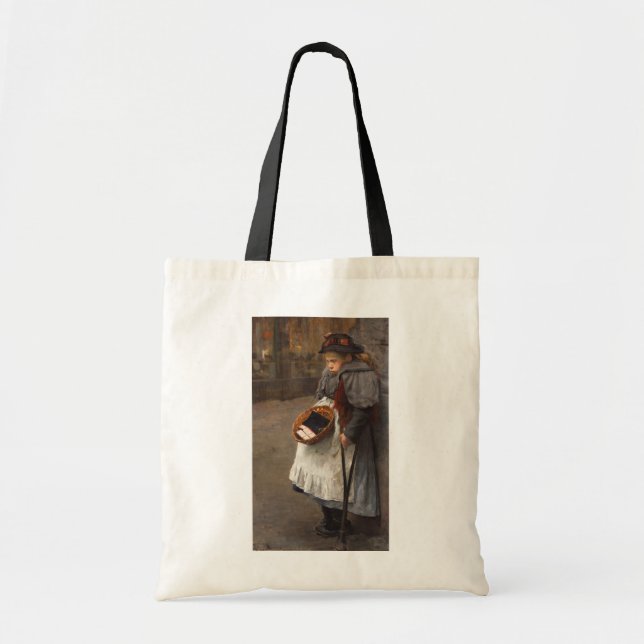 Tote Bag Fille aux allumettes Pauvre gamin des rues Pauvret (Devant)