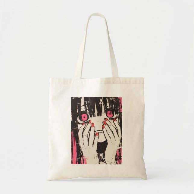 Tote Bag Fille Aux Ongles Rouges (Devant)