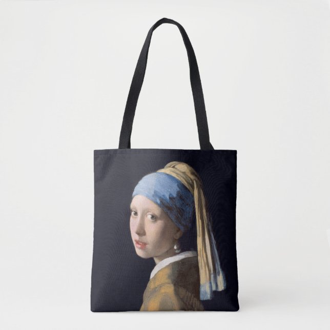 Tote Bag Fille avec une perle d'oreille-Johannes Vermeer (Devant)