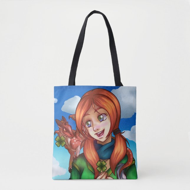 Tote Bag Fille chanceuse (Devant)