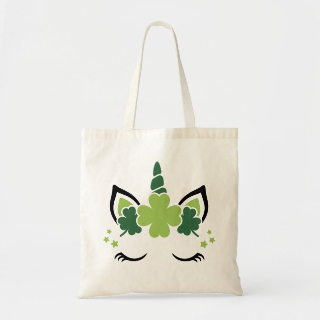 Tote Bag fille chanceuse, jour de la Saint-Patrick (Devant)