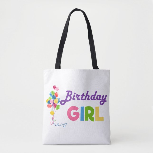 Tote Bag Fille d'anniversaire (Devant)
