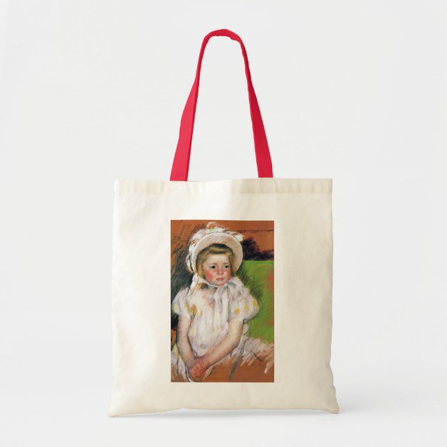 Tote Bag Fille dans une Bonnet Blanche, Mary Cassatt (Devant)
