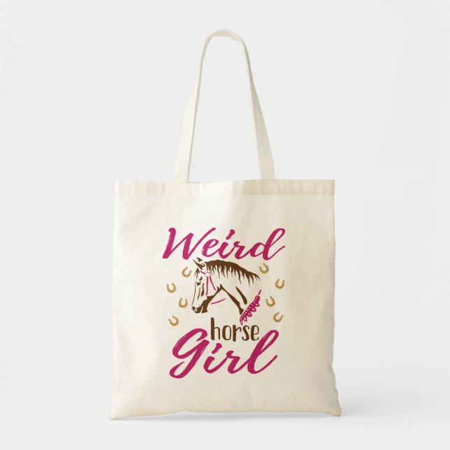 Tote Bag Fille de cheval bizarre (Devant)