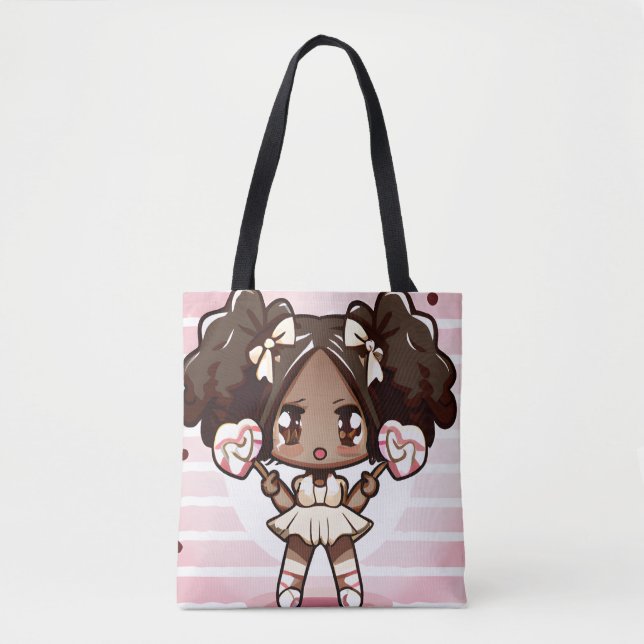 Tote Bag fille de dessin animé (Devant)