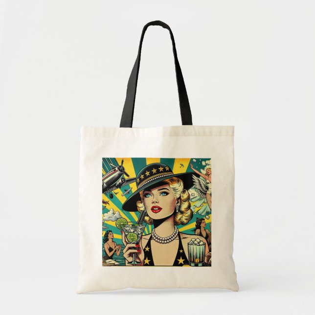Tote Bag Fille de spectacle rétro  (Devant)