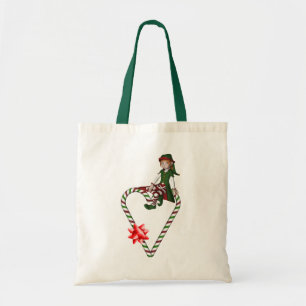 Tote Bag Fille Elf Sucre de canne Coeur Noël