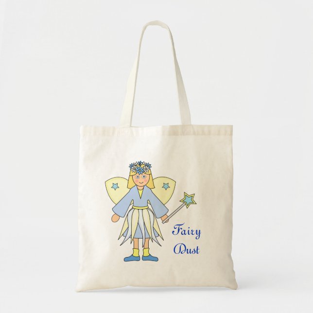 Tote Bag Fille en costume de fée bleu et jaune (Devant)