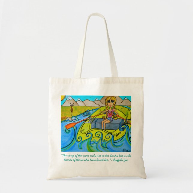 Tote Bag Fille fourre-tout réutilisable de rivière (Devant)