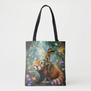 Tote Bag Fille mignonne de fantaisie chevauchant un panda