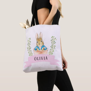 Tote Bag Fille Peter Rabbit Coutume rose