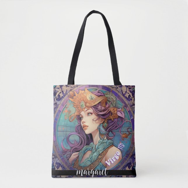 Tote Bag Fille Vierge Signe du Zodiaque  (Devant)