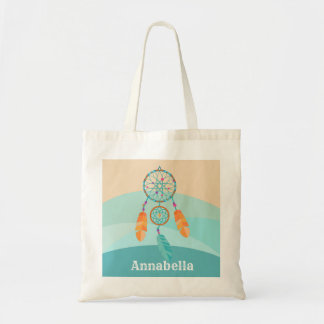 Tote Bag Filles bouho attrapeur de rêve ajouter nom