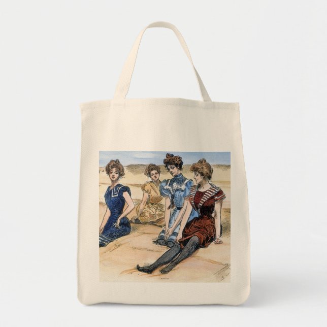 Tote Bag Filles de Gibson sur la plage, 1900 (Devant)