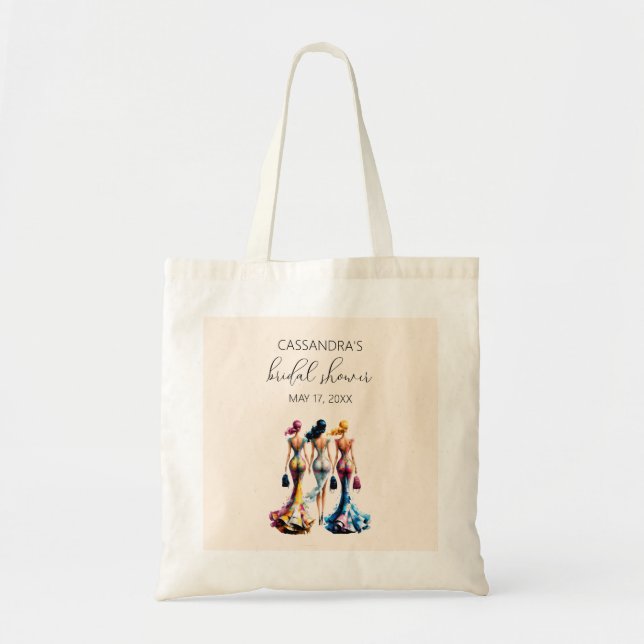 Tote Bag Filles de tenue élégante Enterrement de vie de jeu (Devant)
