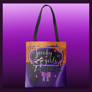 Tote Bag Filles éffrayantes Halloween personnalisé