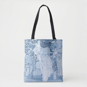 Tote Bag Filles fantômes Échapper au cimetière Art vintage