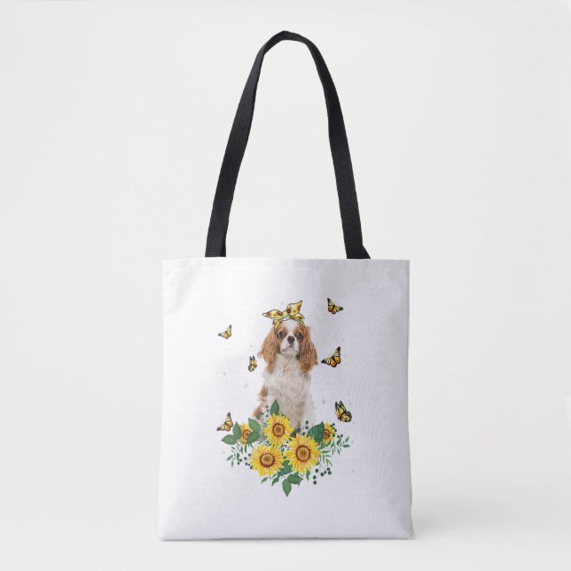 Tote Bag Filles Femmes Maman Cavalier King Charles Spaniel  (Devant)