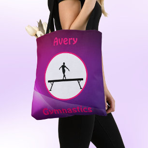 Tote Bag Filles Gymnastique Pink & Purple Balance Poutre