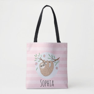 Tote Bag Filles mignonne couchant couchage Animal et nom En