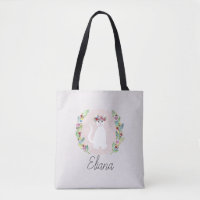Filles mignonnes chattes blanches avec fleurs et n