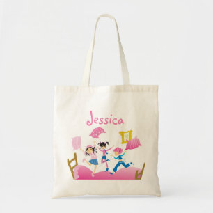 Tote Bag Filles sautent sur la fête du couchage