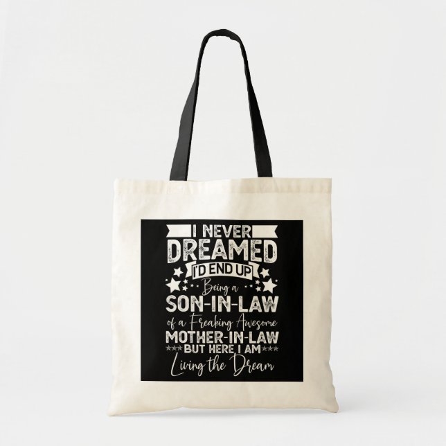 Tote Bag Fils drôle en droit Anniversaire Idées cadeaux fan (Devant)