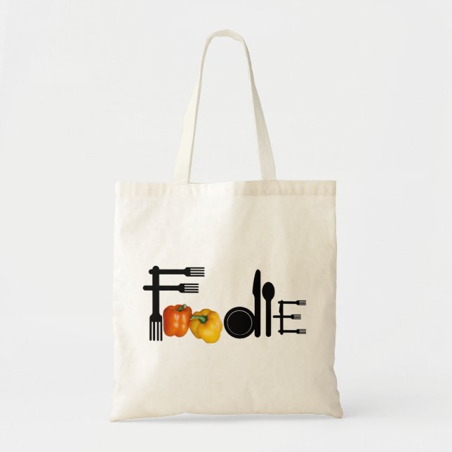 Tote Bag Fin gourmet pour le fond clair (Devant)