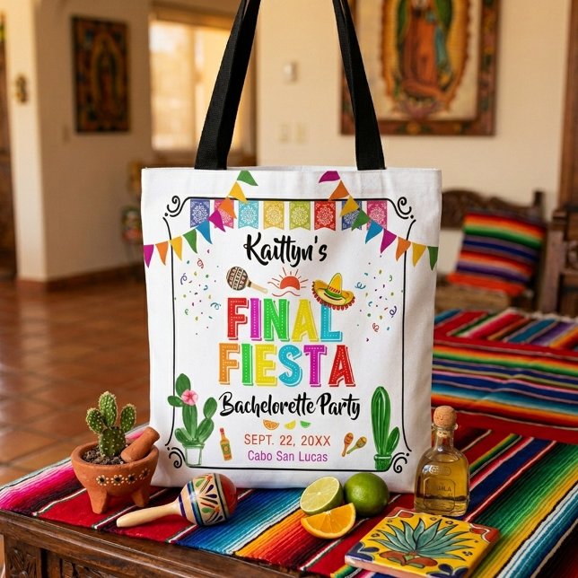 Tote Bag Final Fiesta Mexicana Bachelorette Party (Créateur téléchargé)