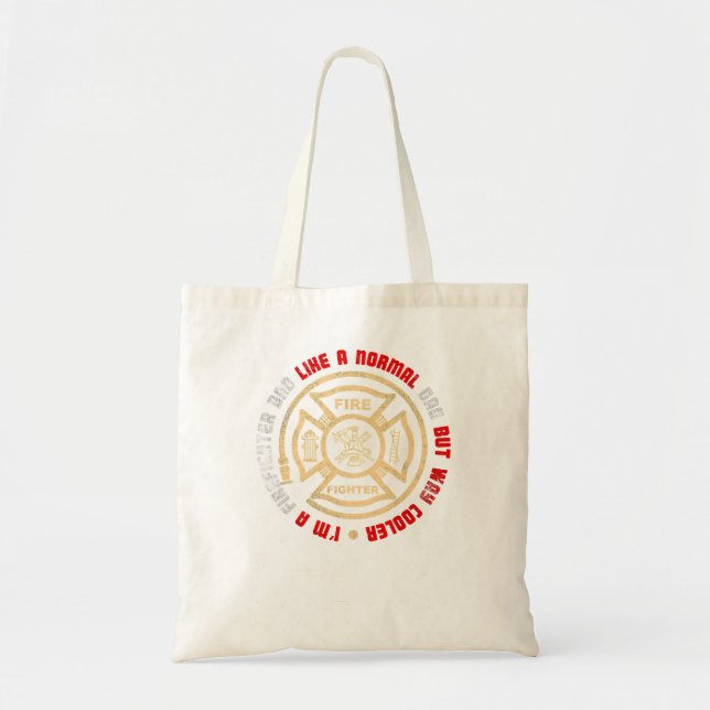 Tote Bag Firefighter Fireman Mens Fireman US Firefighter Da (Devant)