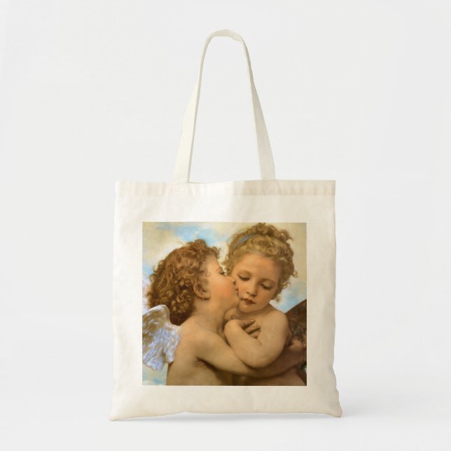 Tote Bag First Kiss (détail d'ange) par Bouguereau (Devant)